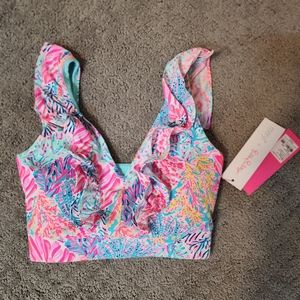 New lilly pulitzer crop sports bra sucre xxs